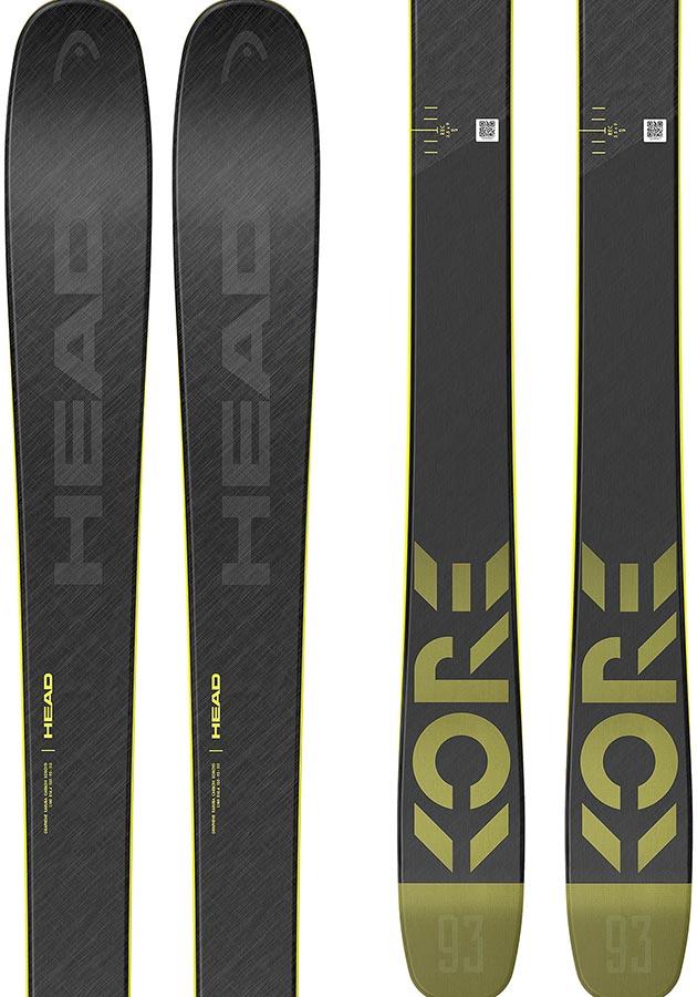 Head Kore 93 Ski Only Skis, 171cm Grey/Yellow 2021